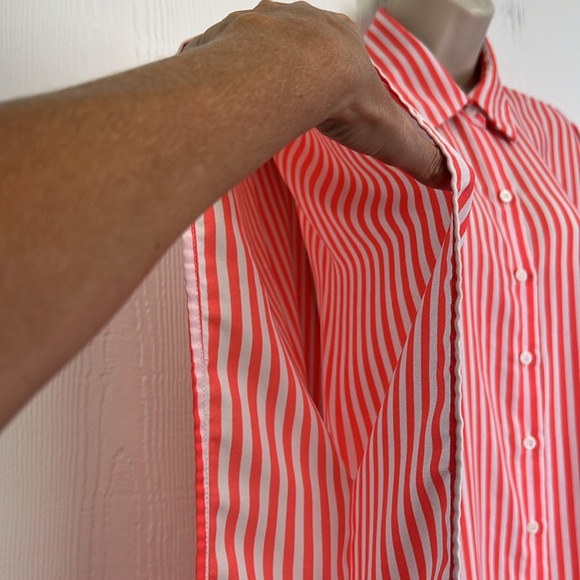 Tommy Bahama - Bright Fun Stripe Button Down Flowy Blouse Size Onesize - Picture 4 of 8